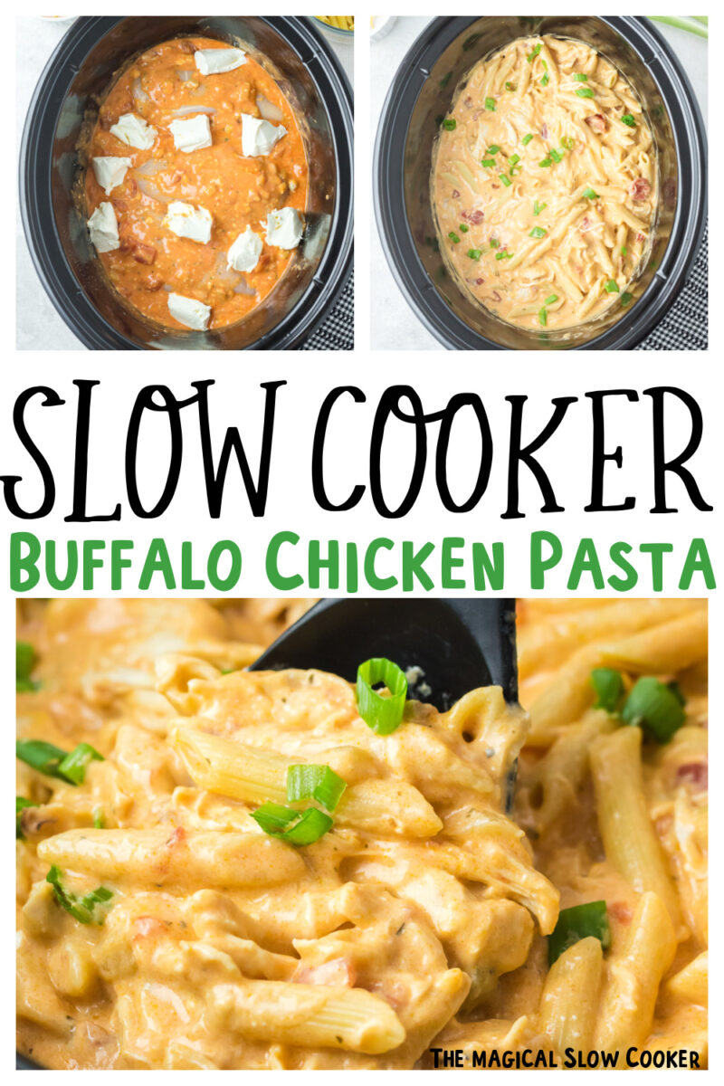 Slow Cooker Buffalo Chicken Pasta - The Magical Slow Cooker