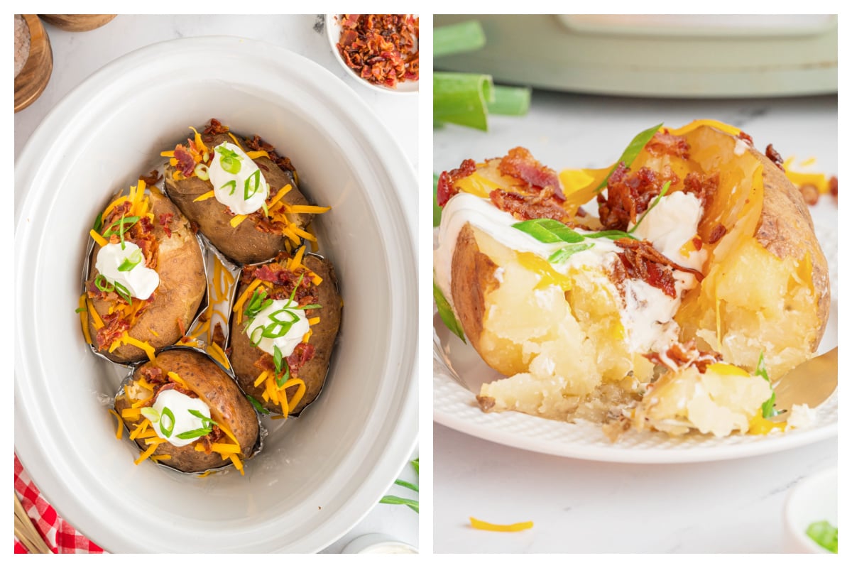 Crock Pot Baked Potatoes Recipe - The Magical Slow Cooker