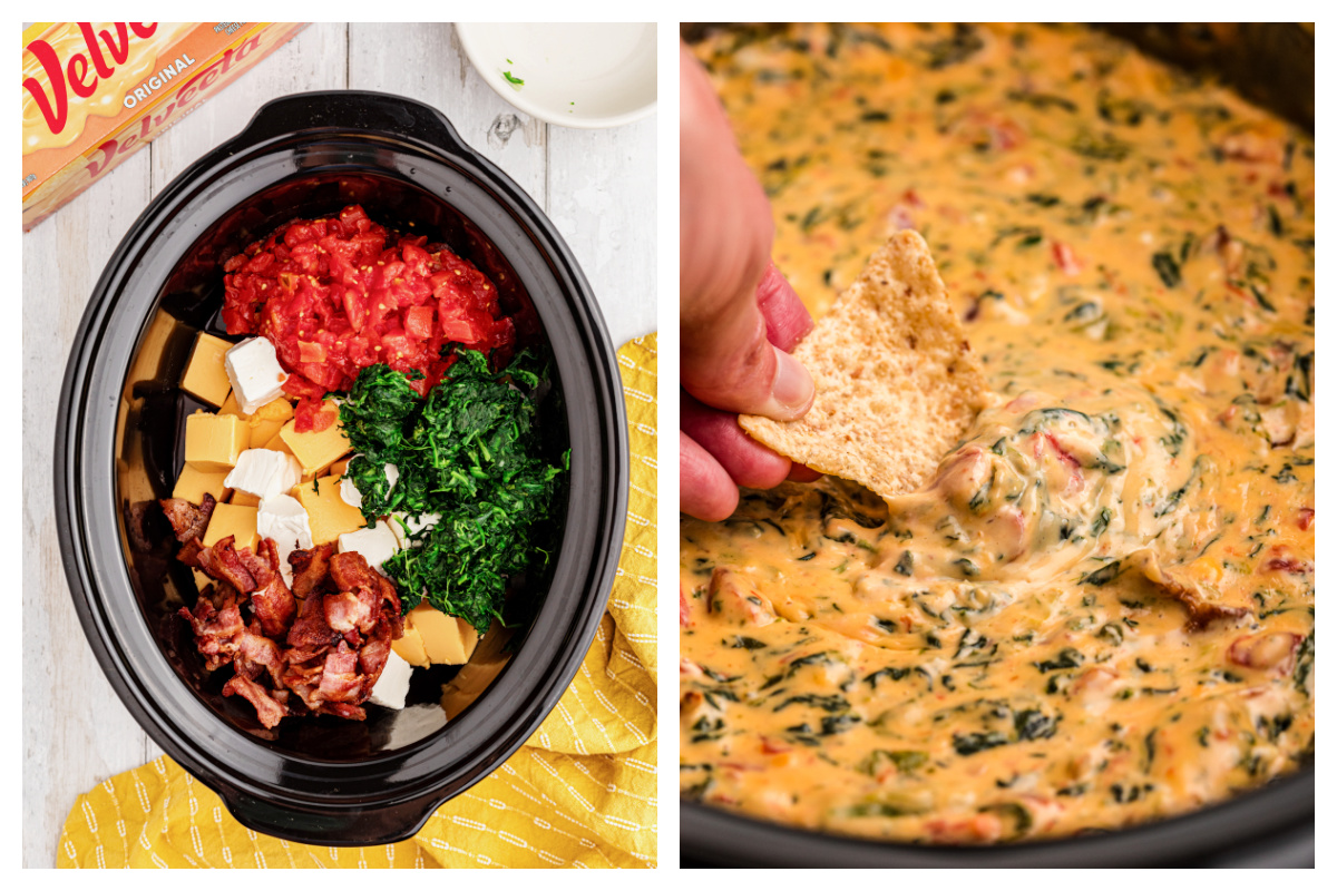 Slow Cooker Queso Spinach Dip The Magical Slow Cooker
