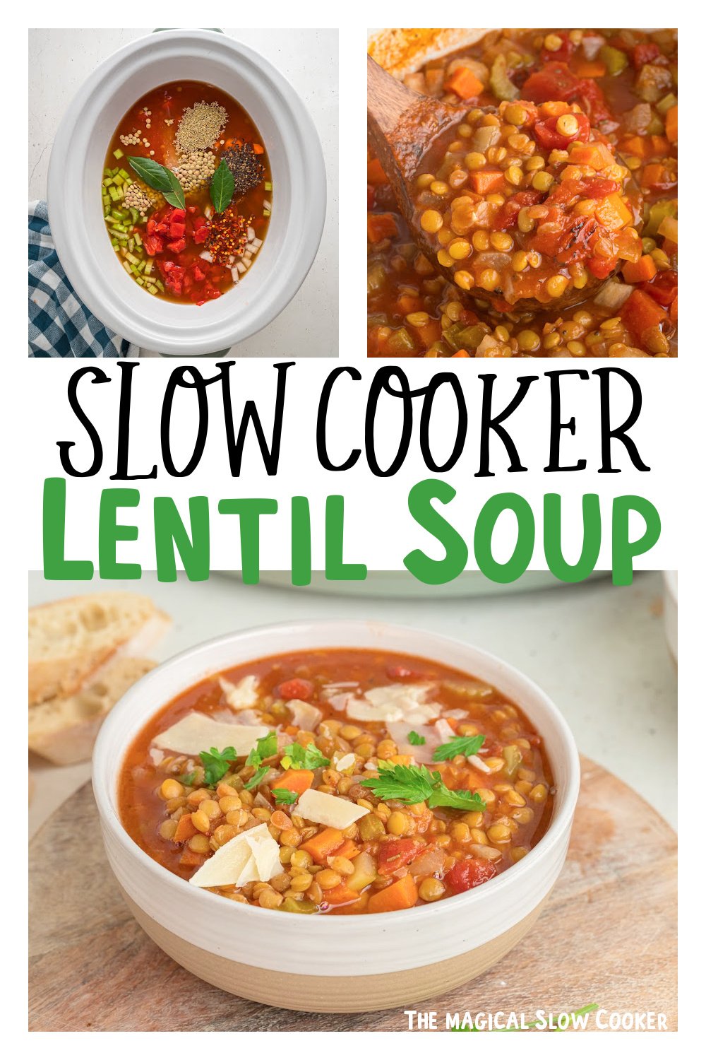 Slow Cooker Lentil Soup - The Magical Slow Cooker