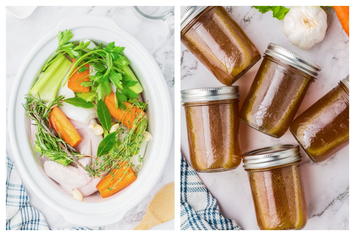 Slow Cooker Chicken Stock - The Magical Slow Cooker