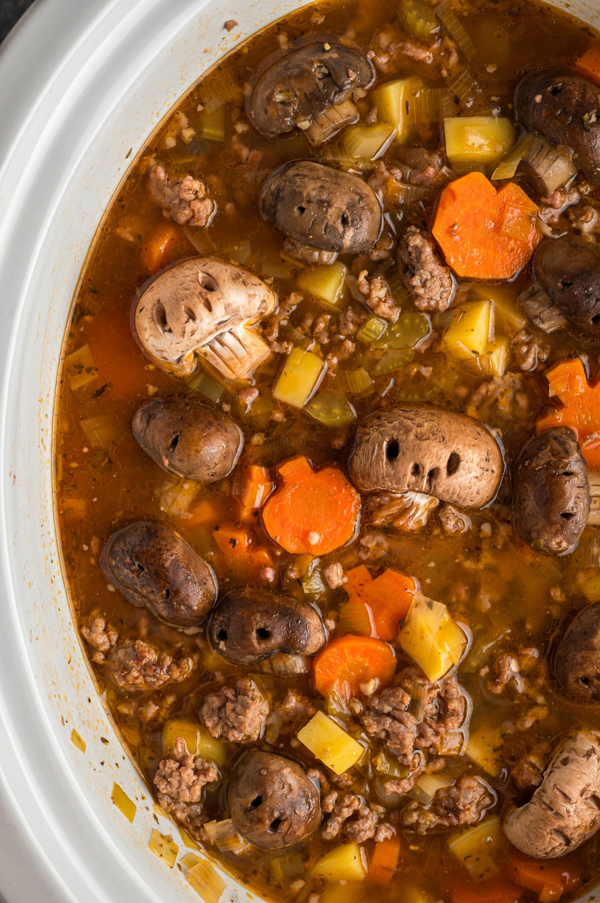 close up of witches brew stew.