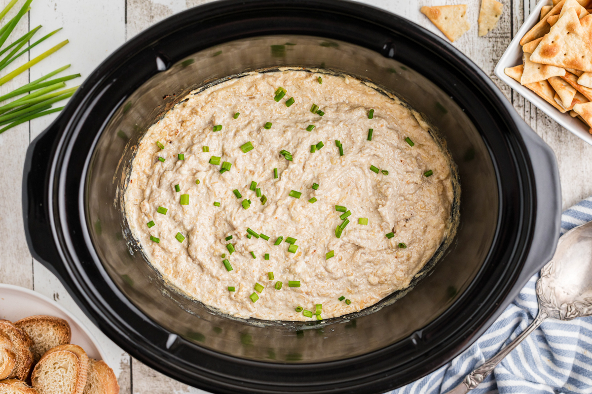 Slow Cooker French Onion Dip - The Magical Slow Cooker