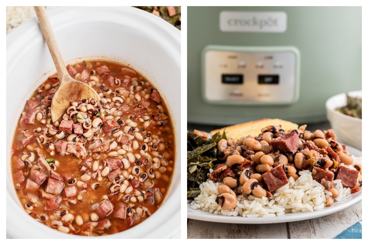 Slow-Cooker Crockpot Black Eyed Peas with Smoked Turkey (No Soak) + {VIDEO}