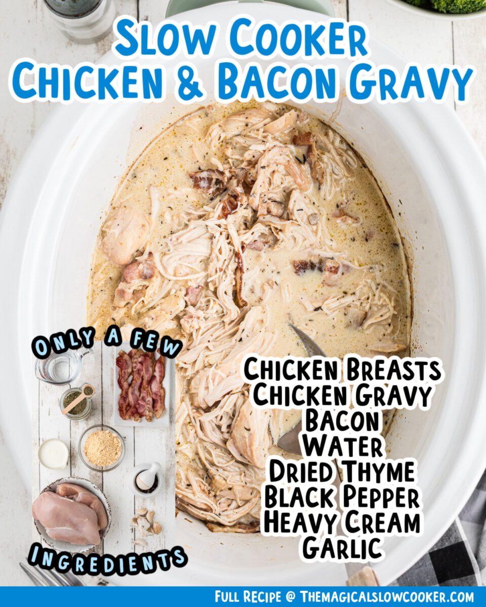 creamy chicken images with text of what the ingredients are.