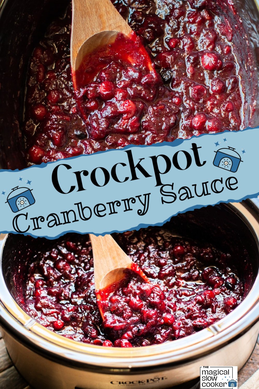 2 images of cranberry sauce.