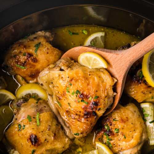 Slow Cooker Lemon Pepper Chicken Thighs The Magical Slow Cooker