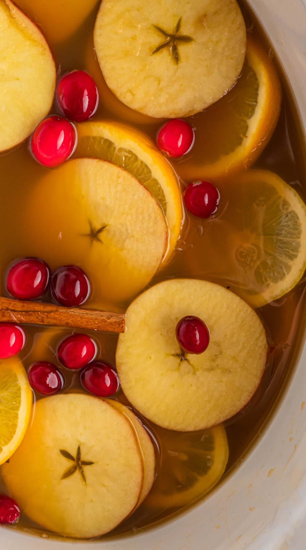 long image of slow cooker apple cider.