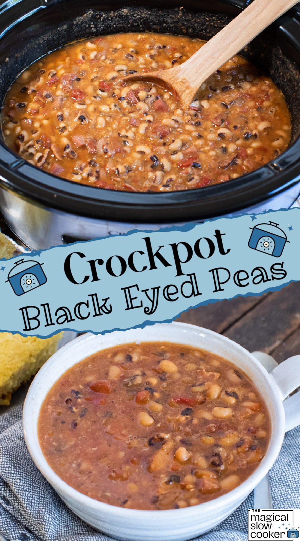 2 images of black eyed peas.