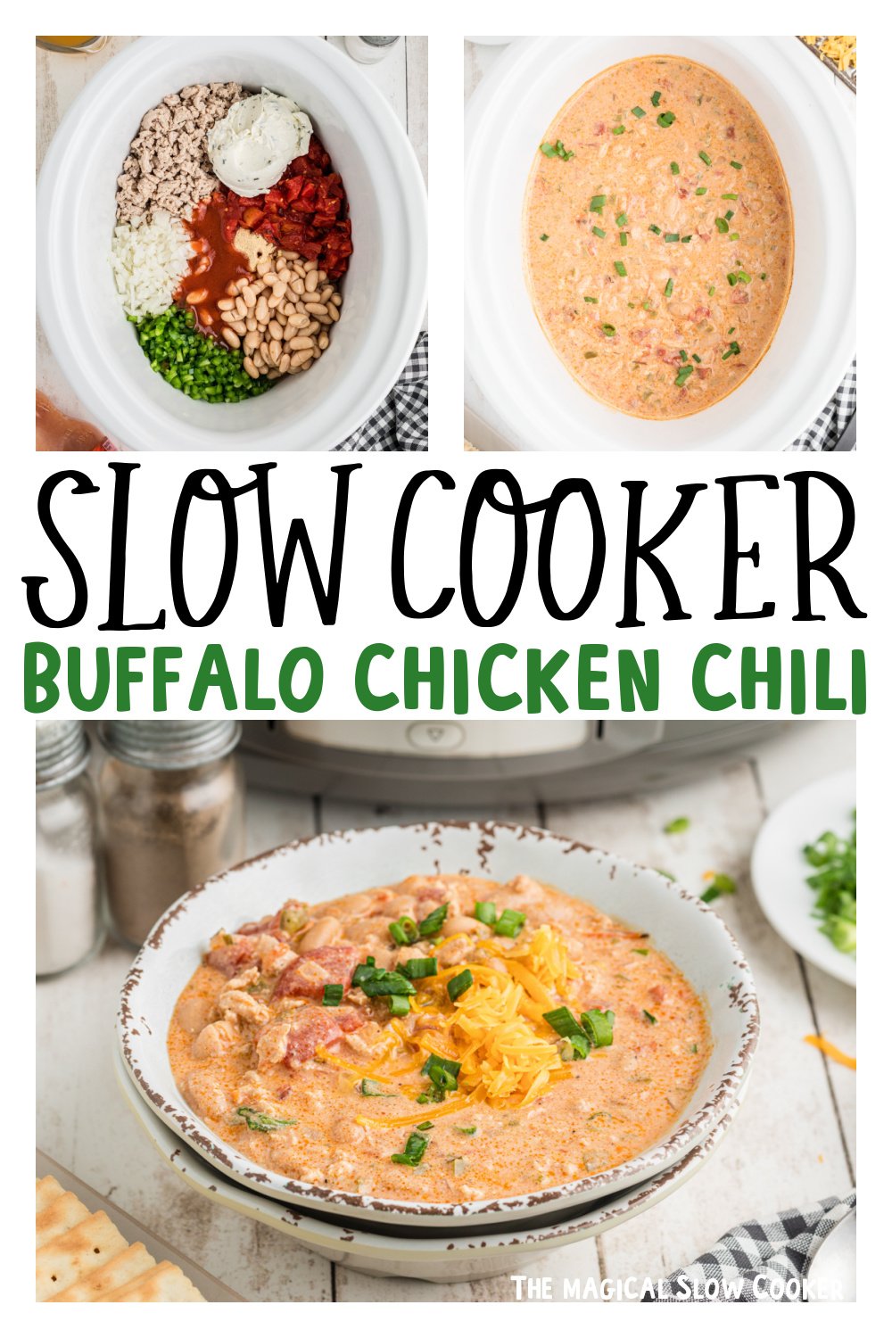 Slow Cooker Buffalo Chicken Chili - The Magical Slow Cooker