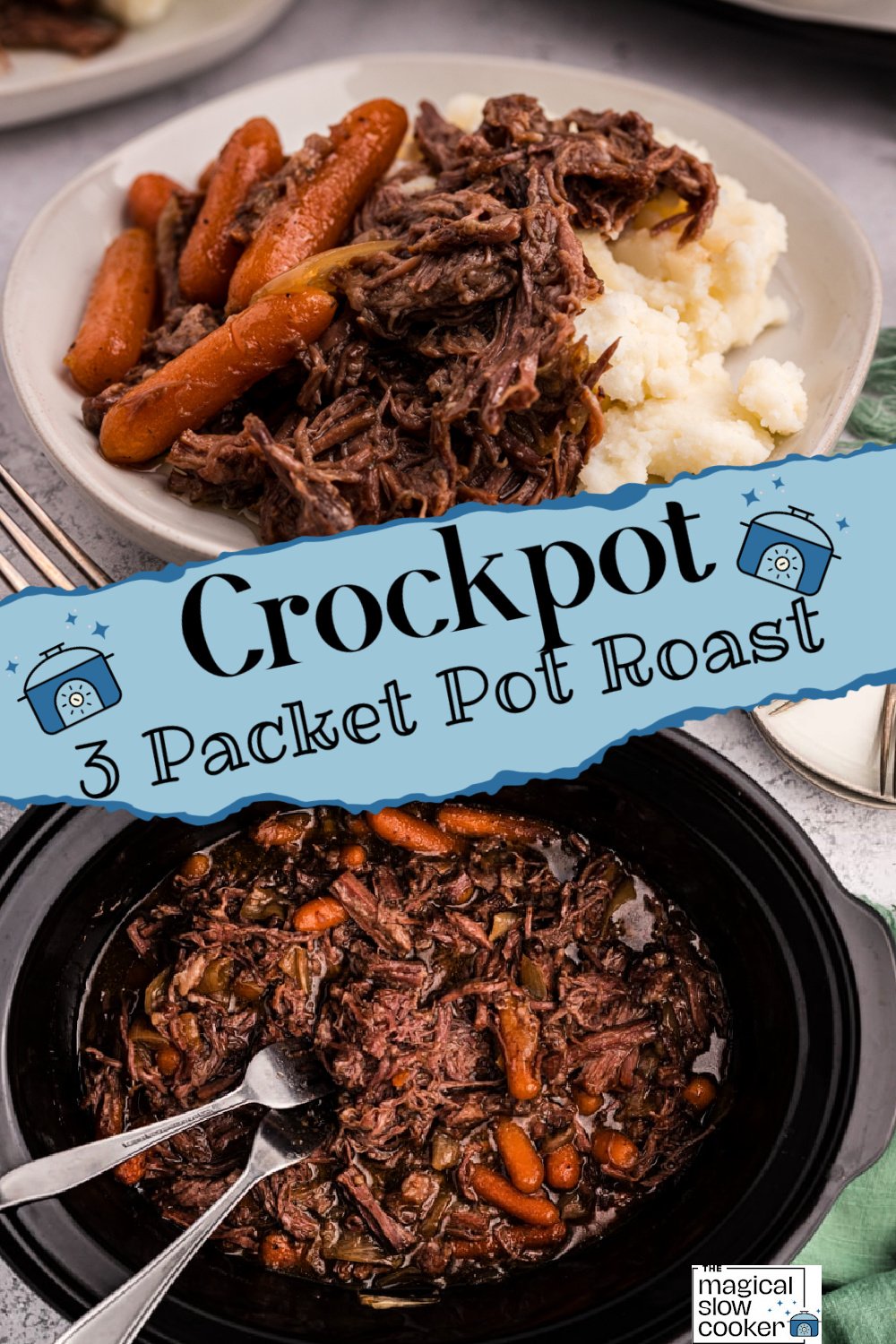 2 images of 3 packet pot roast.