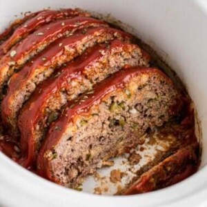 meatloaf in a slow cooker.