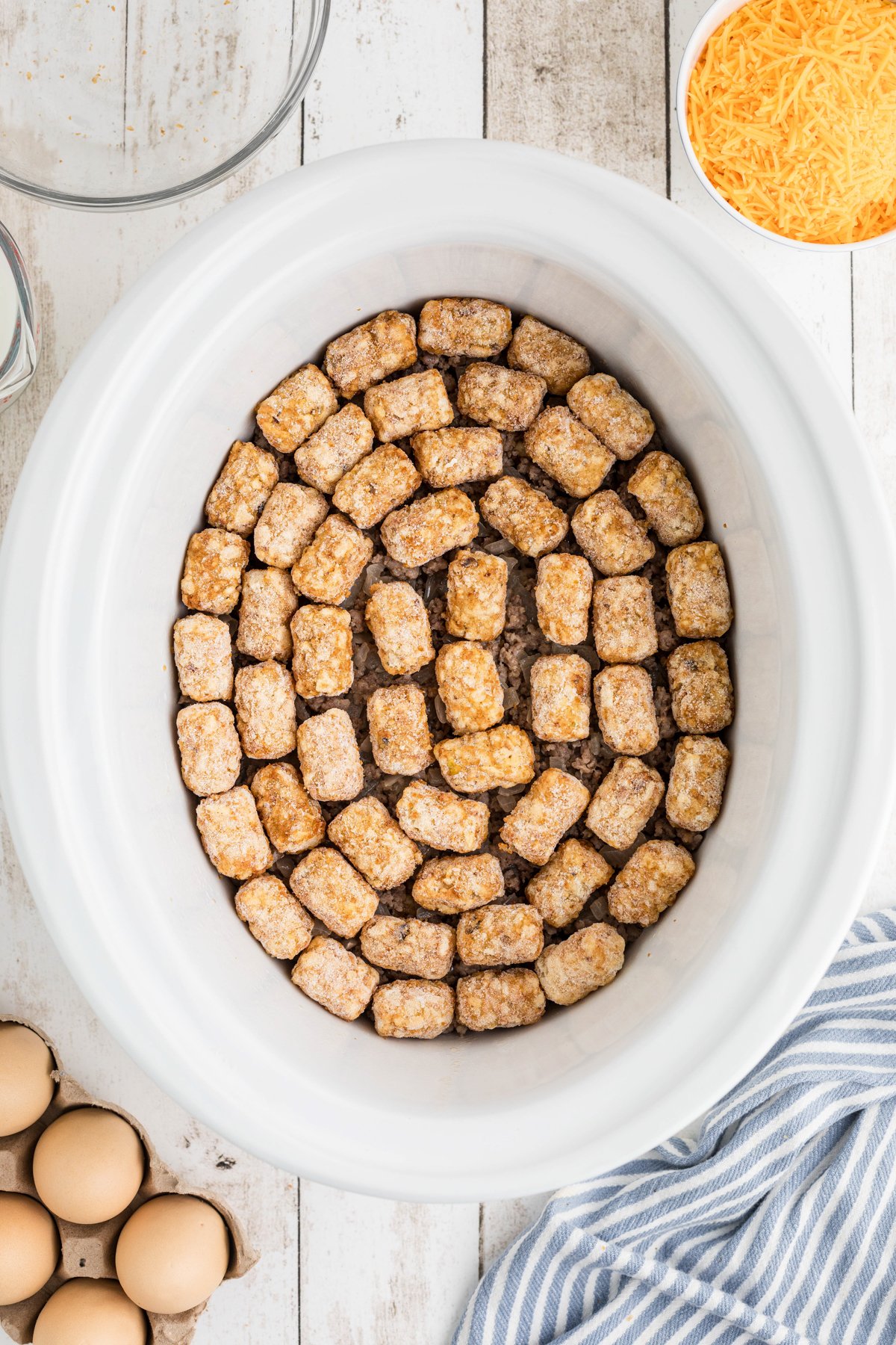 more tater tots over the other ingreidnets