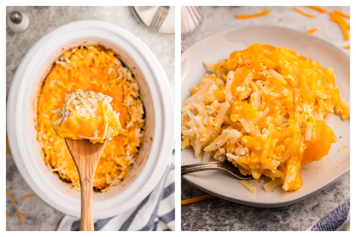 Slow Cooker Cheesy Hash Brown Casserole