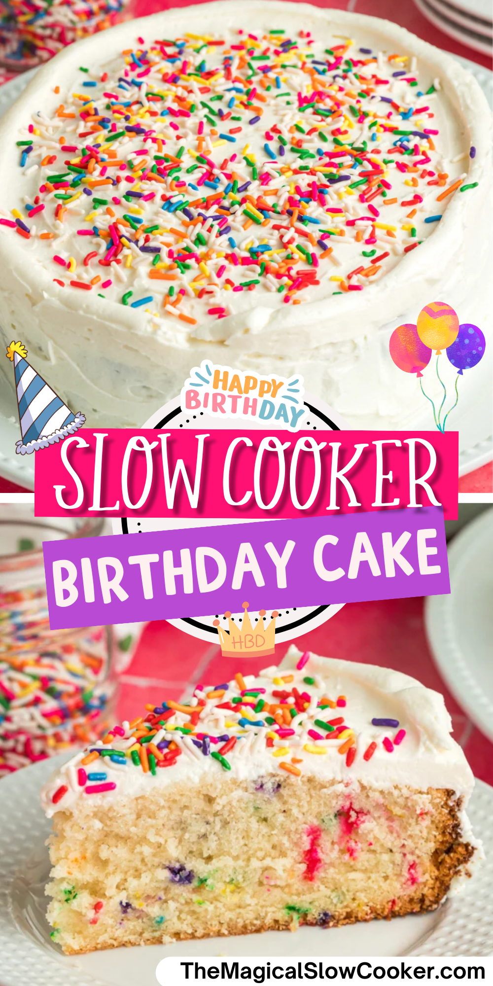 Birthday photos with text overlay for pinterest.