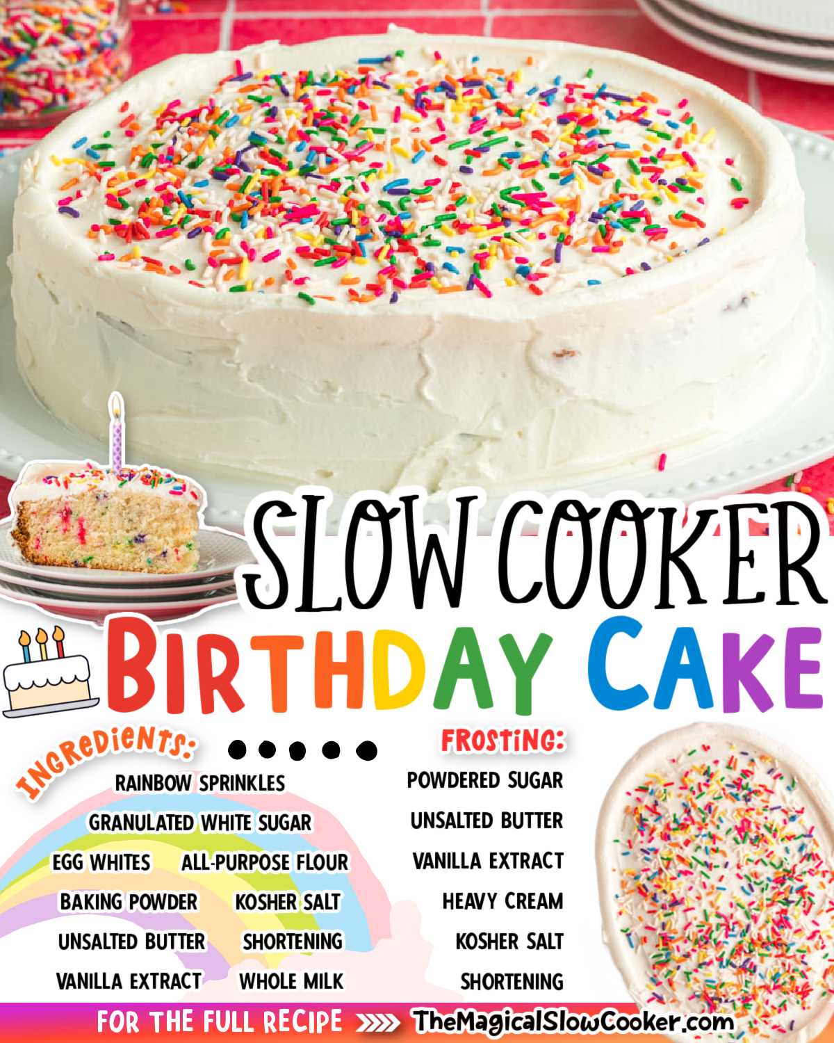 birthday cake photos with text of what the ingredients are for facebook.