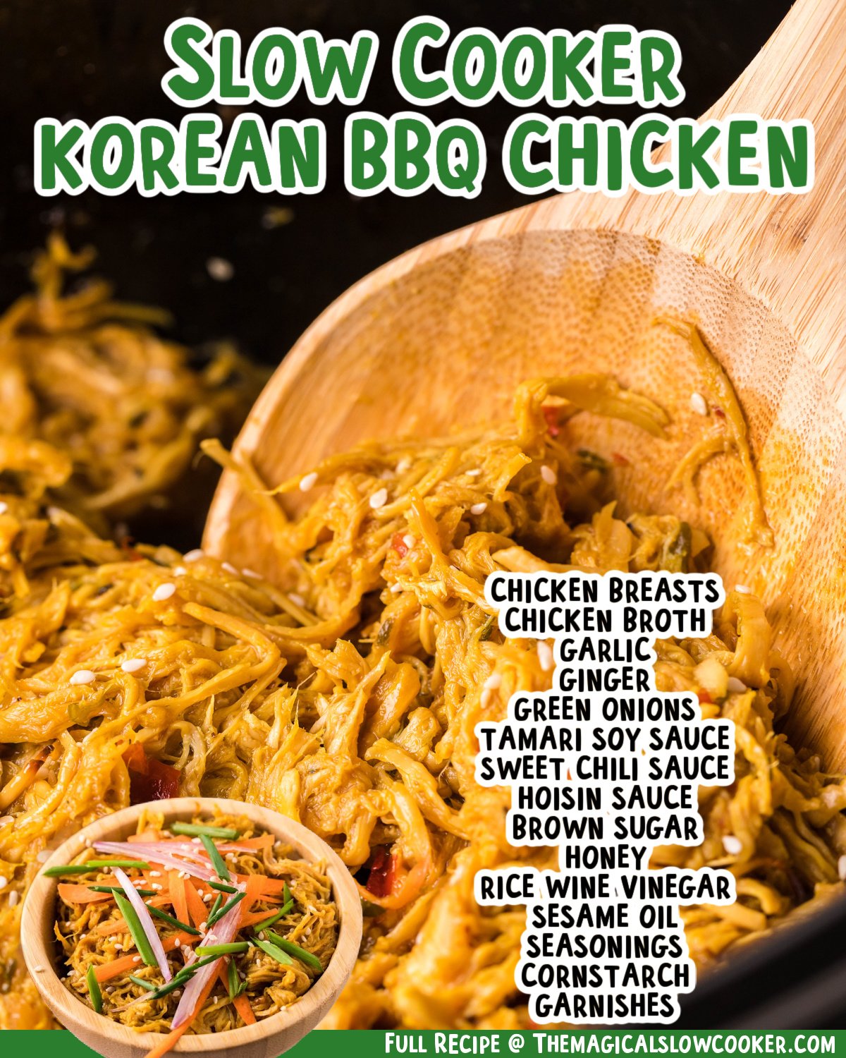 Slow Cooker Korean BBQ Chicken - The Magical Slow Cooker