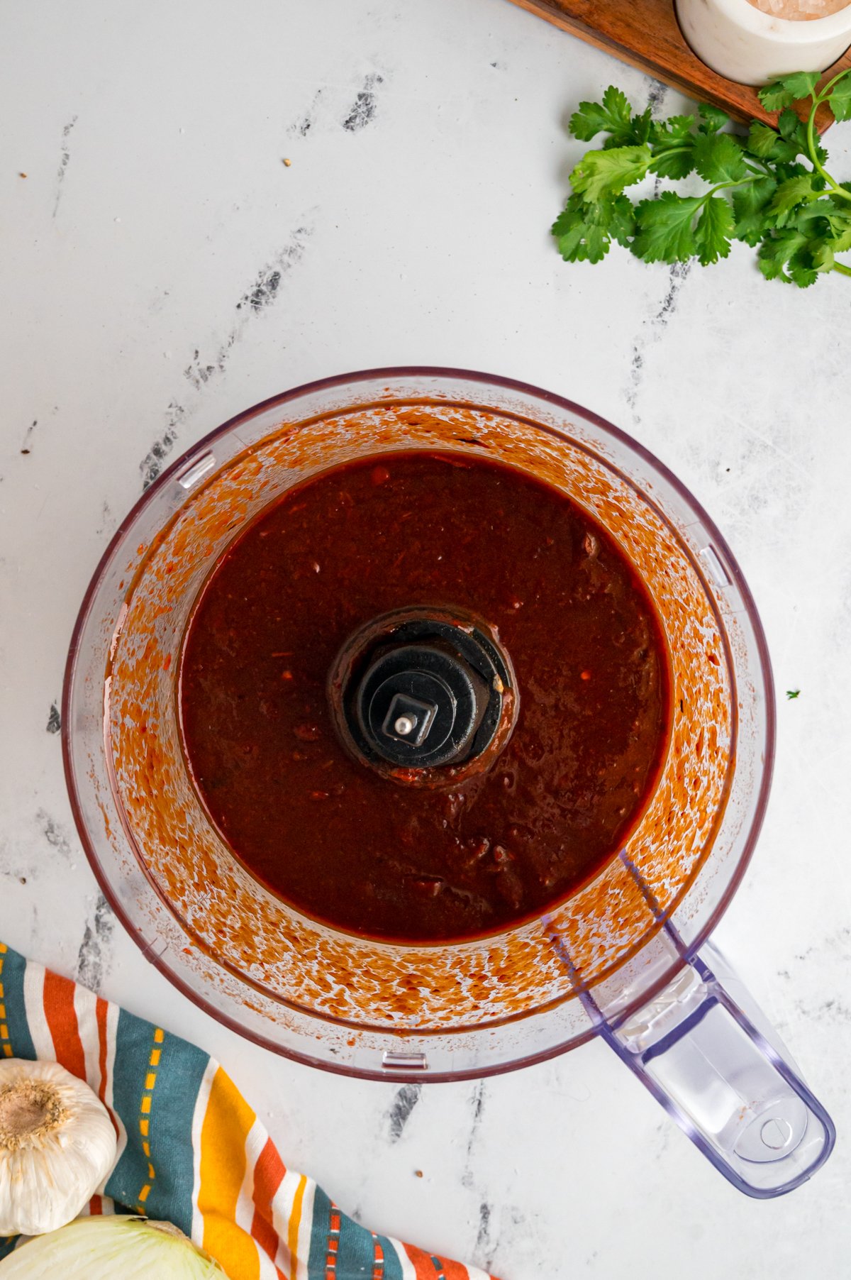 chile paste in a food processor.