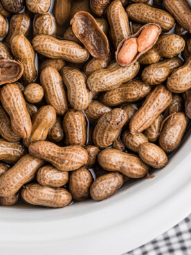 Boiled peanuts in a slow cooker.