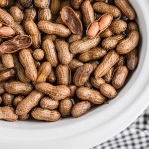 Boiled peanuts in a slow cooker.
