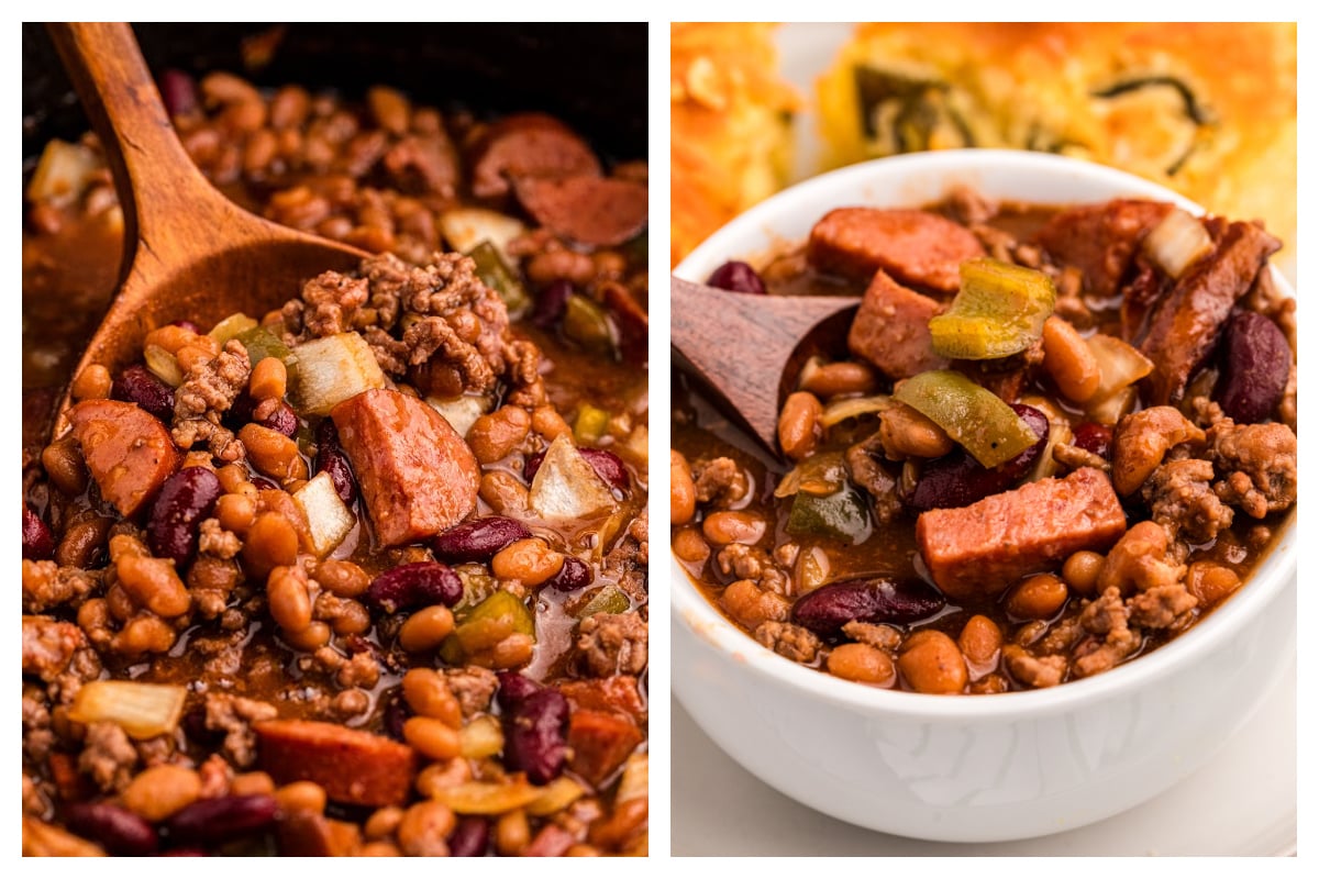 Slow Cooker Loaded Baked Beans