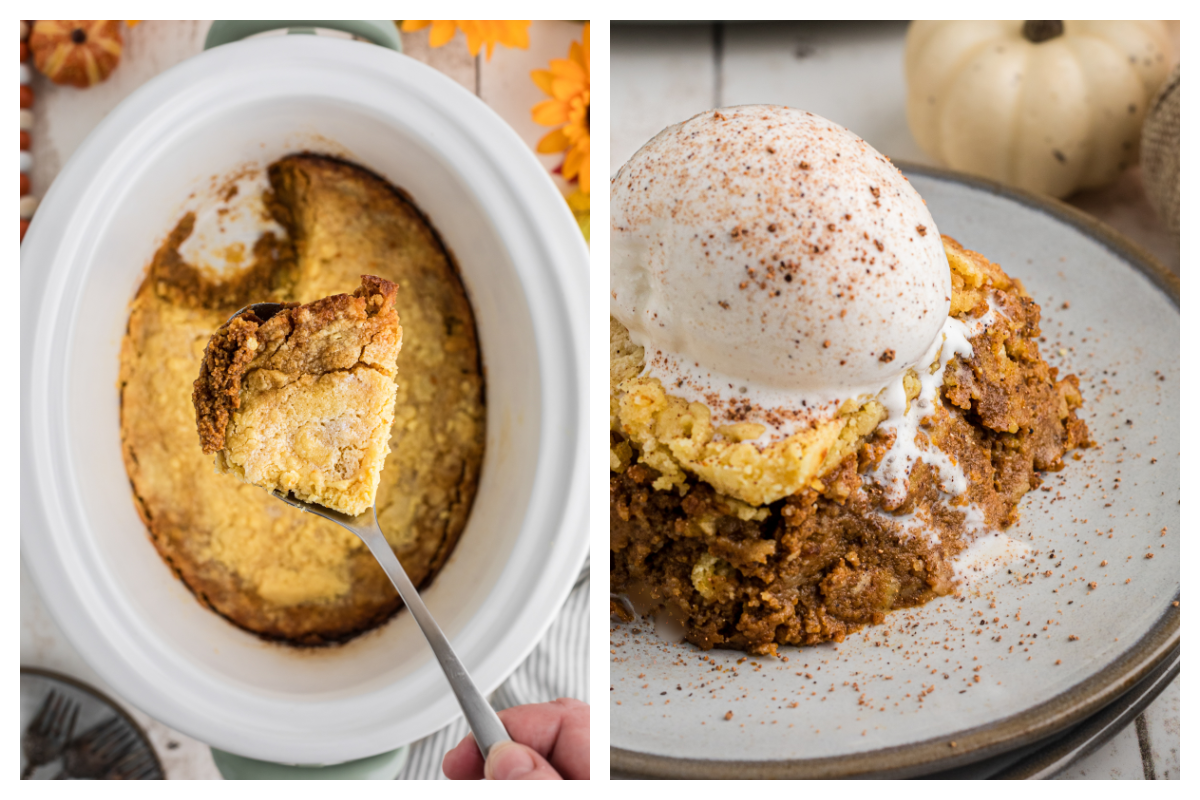 Slow Cooker Pumpkin Cobbler