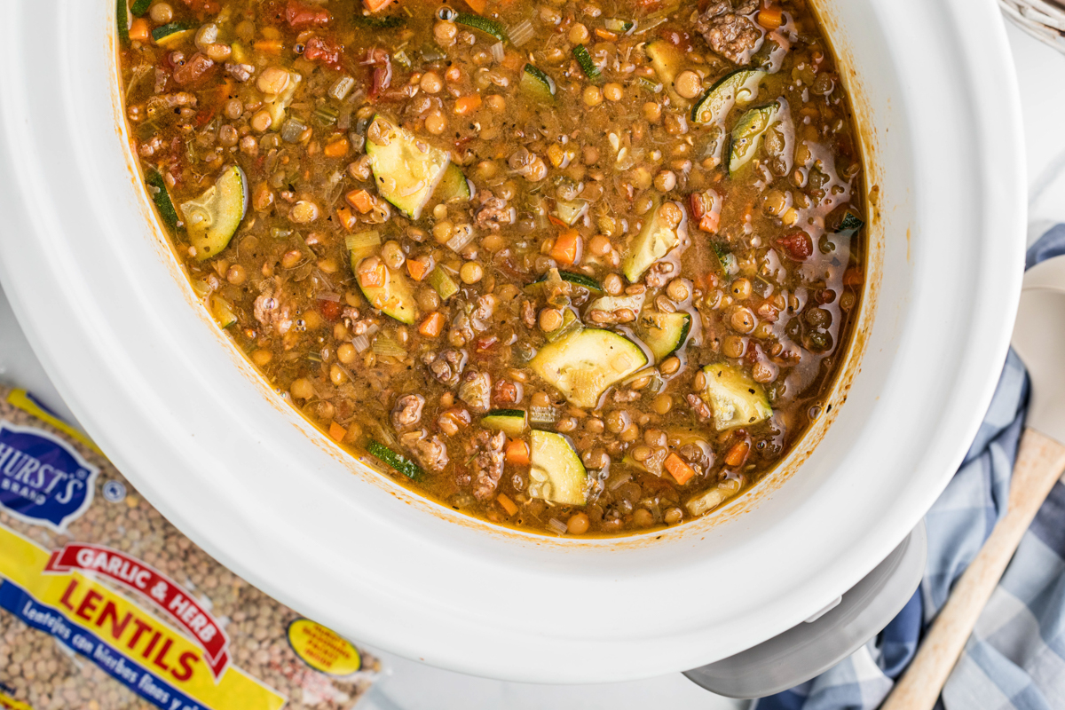 Slow Cooker Sausage Lentil Soup