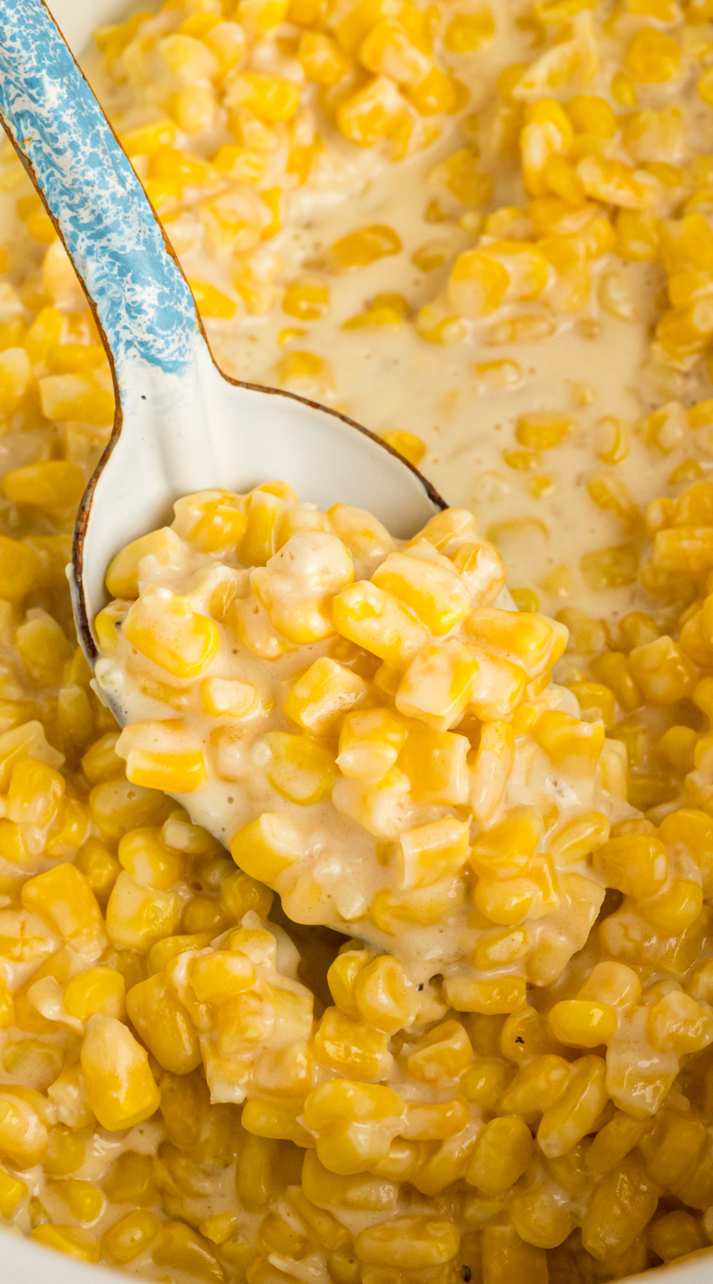Long image of slow cooker honey butter corn.