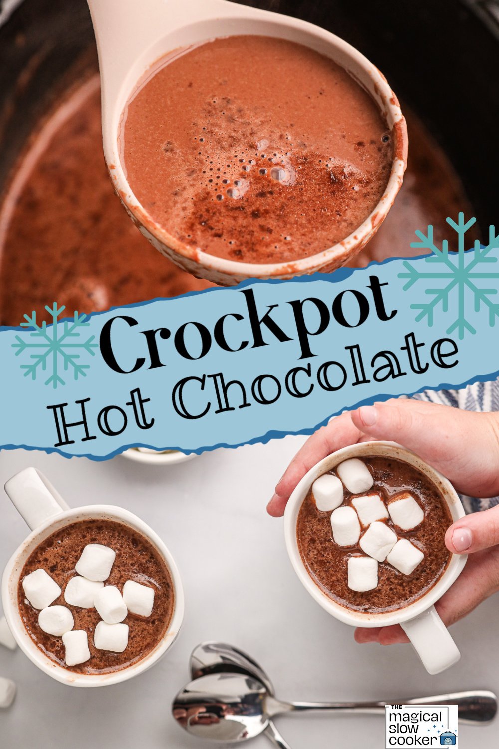 2 images of hot chocolate.