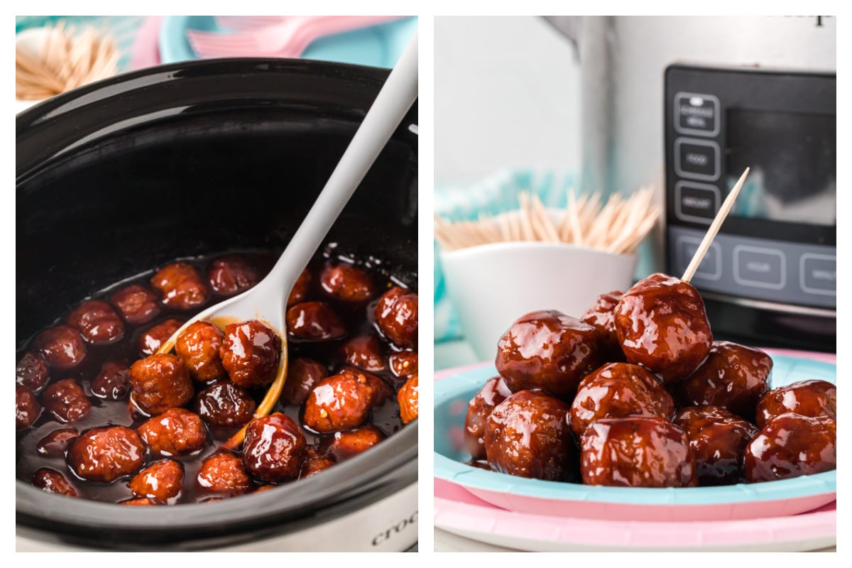 Baby Shower Meatballs - The Magical Slow Cooker
