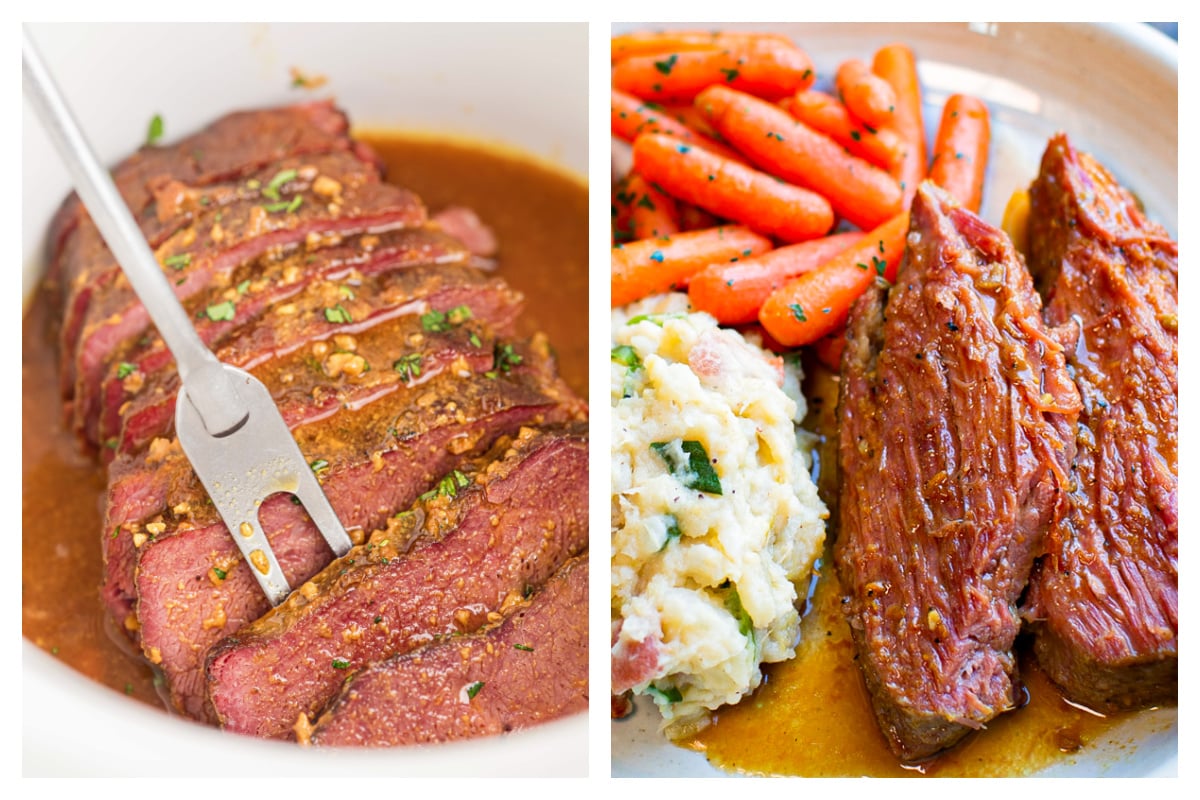 Slow Cooker Maple Mustard Corned Beef