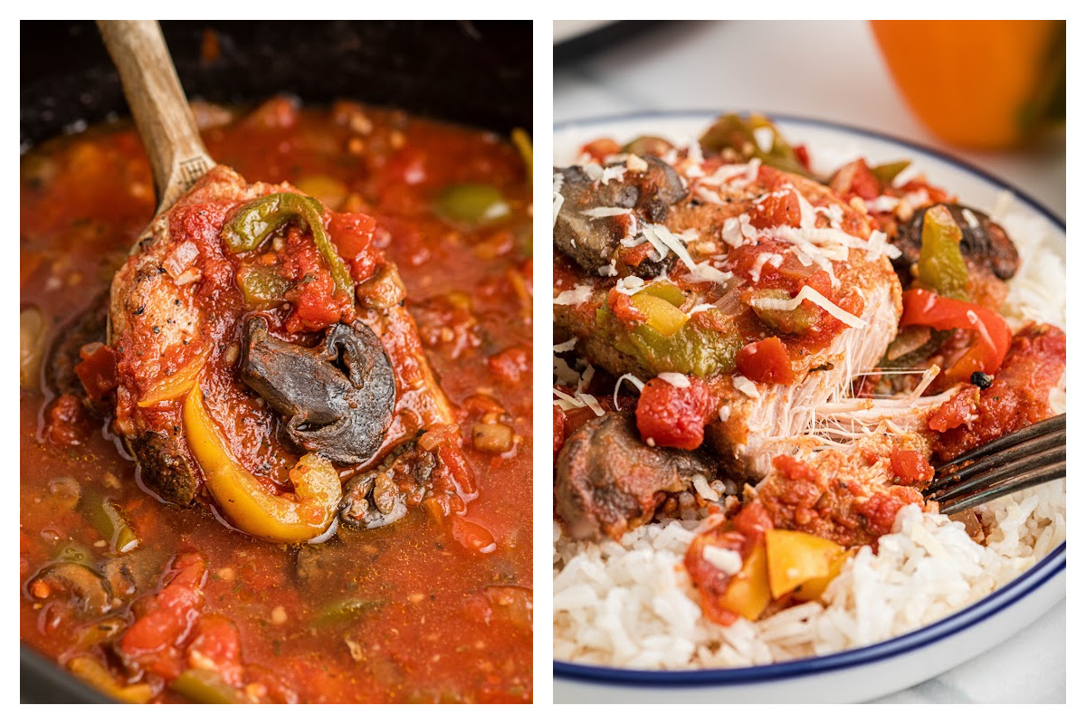 Pork Chop Cacciatore - The Magical Slow Cooker