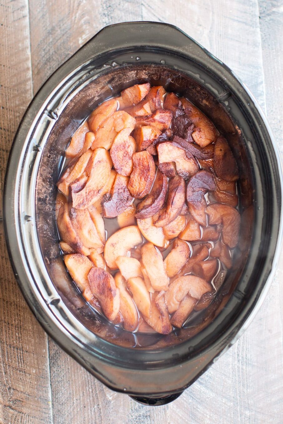 apples after cooking for apple butter