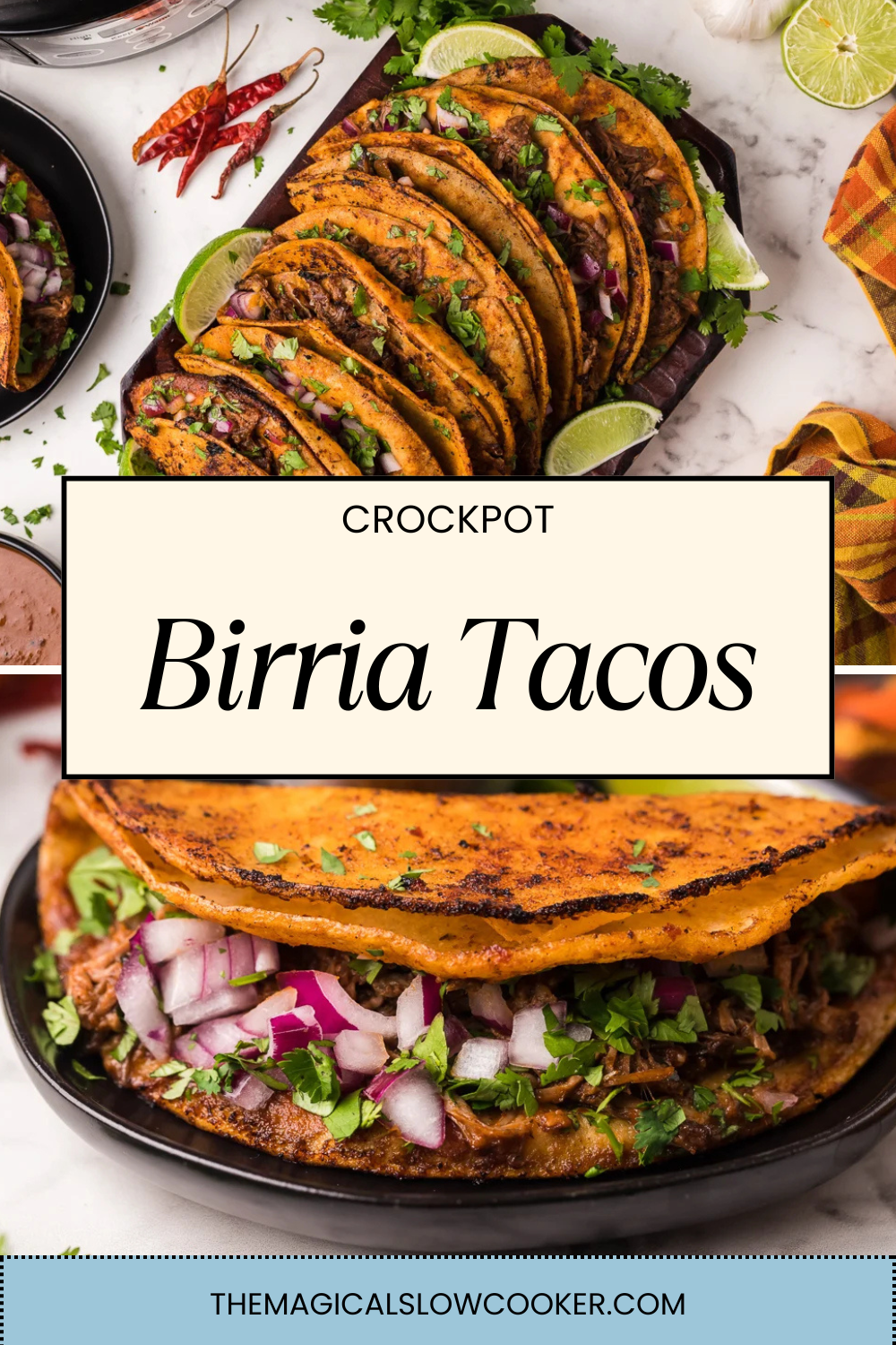 birria tacos on 2 plates.