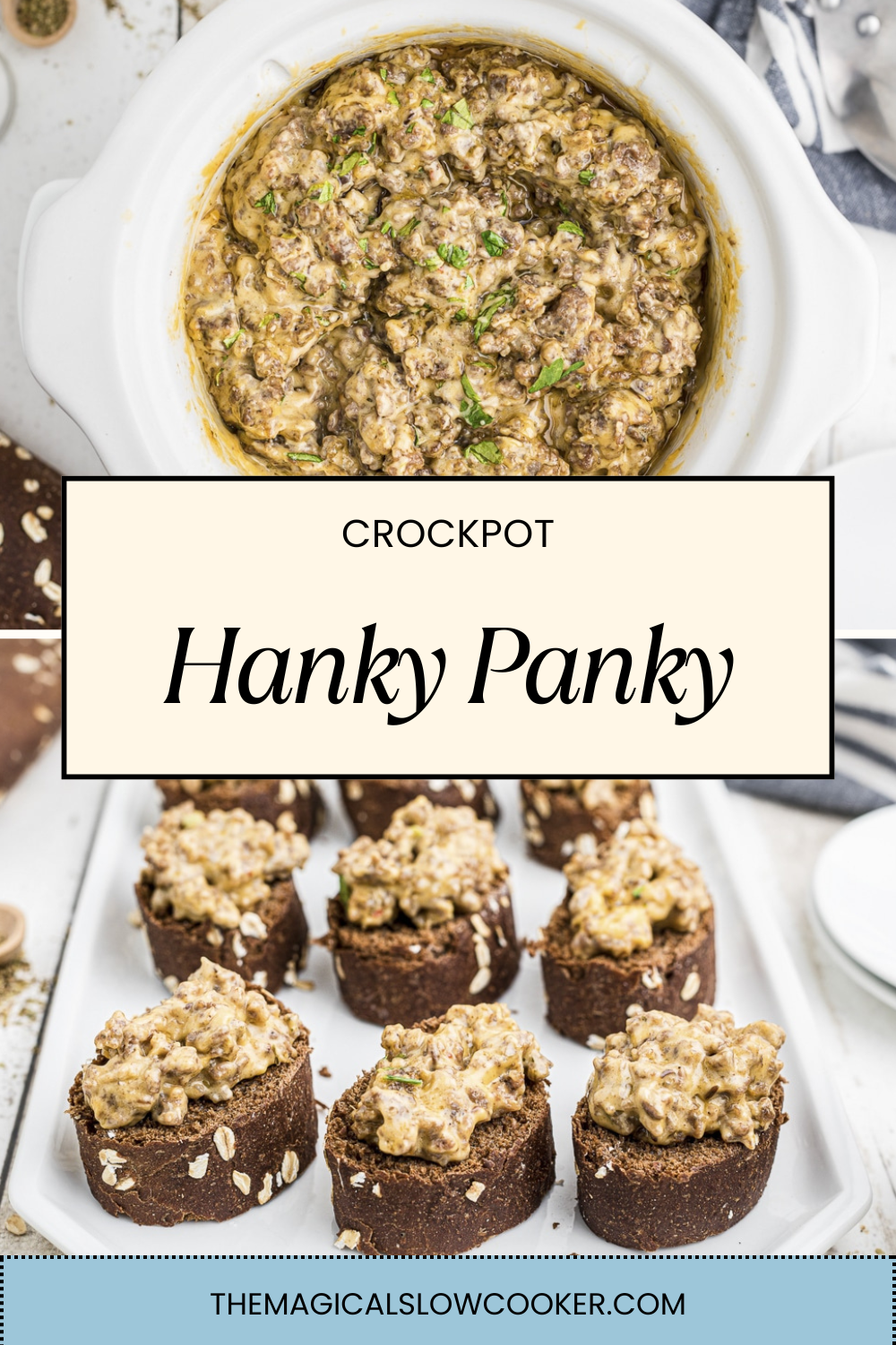 hanky panky in a slow cooker and on bread.
