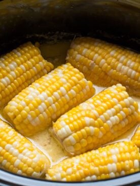 milk and honey corn in the slow cooker.